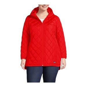 Lands' End Feather Free Insulated Diamond Quilted Jacket, NWOT